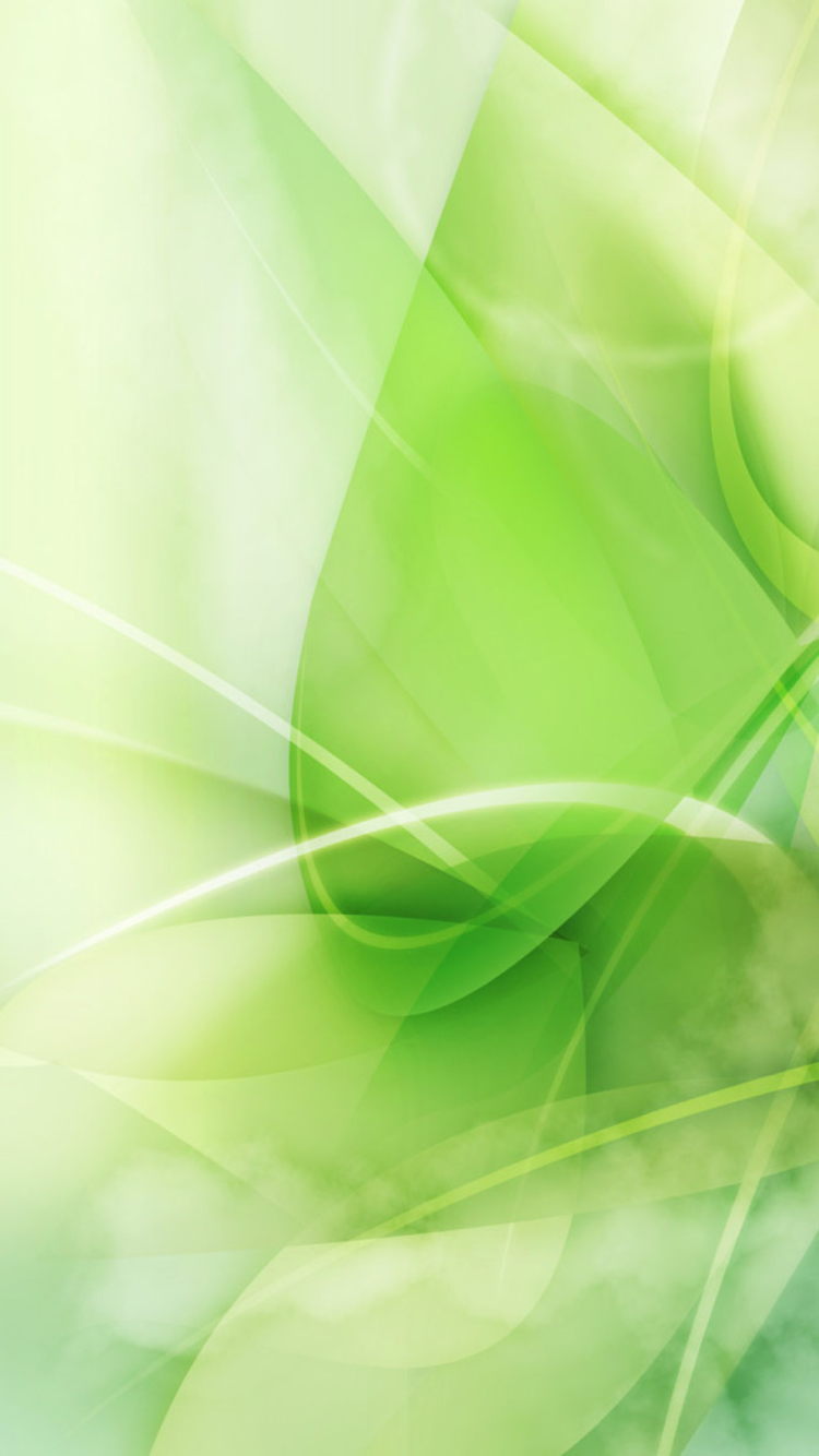 Fondo de pantalla Green Leaf Abstract 750x1334