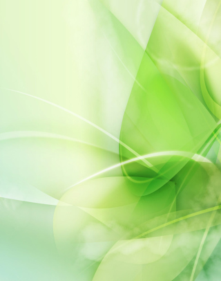 Green Leaf Abstract Wallpaper for 480x800