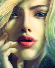 Blonde Girl Painting wallpaper 176x220