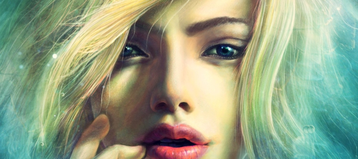 Обои Blonde Girl Painting 720x320