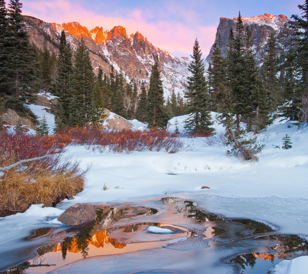 Das Colorado Winter Mountains Wallpaper 1080x960