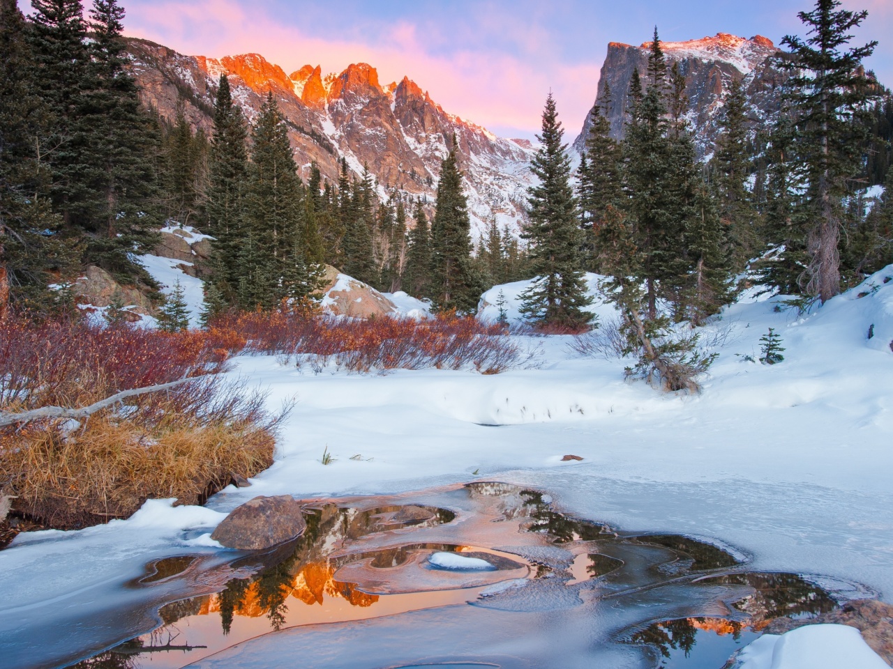 Fondo de pantalla Colorado Winter Mountains 1280x960