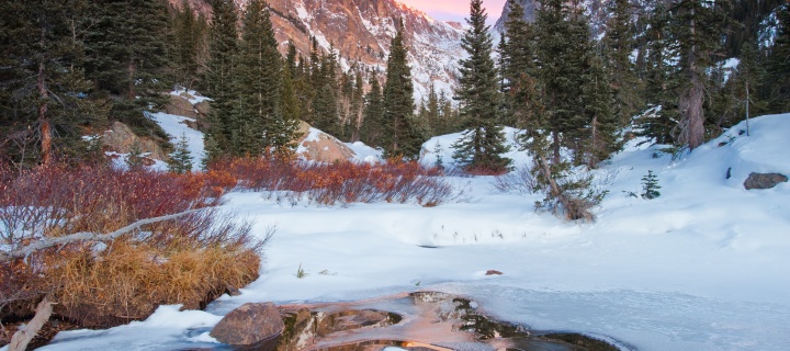 Das Colorado Winter Mountains Wallpaper 720x320
