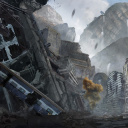 City in Ruins after Post Apocalypse Destruction screenshot #1 128x128