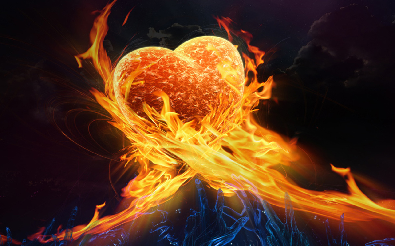 Fondo de pantalla Love Is Fire 1680x1050