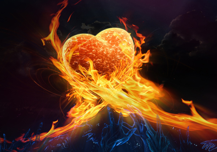 Das Love Is Fire Wallpaper