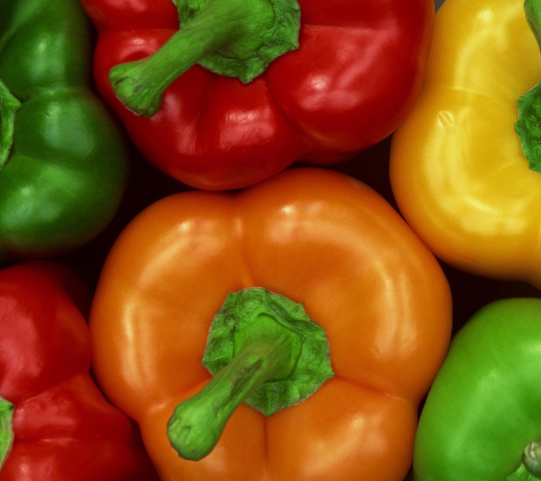 Fondo de pantalla Colored Peppers 1080x960