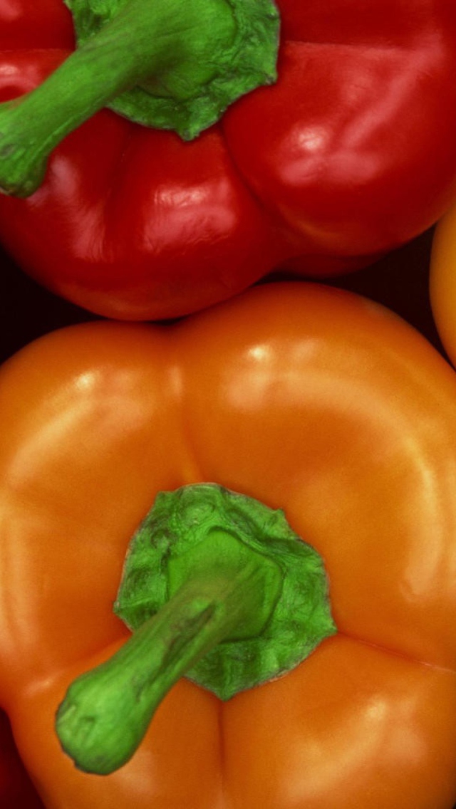 Colored Peppers wallpaper 640x1136