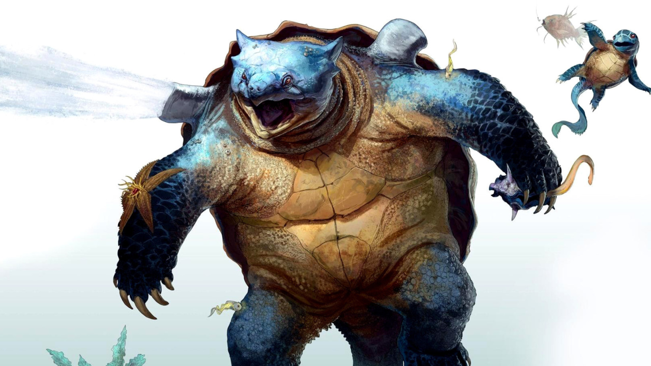 Fantastic monster turtle wallpaper 1280x720