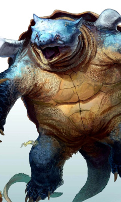 Fantastic monster turtle wallpaper 240x400