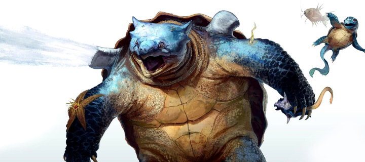 Fantastic monster turtle wallpaper 720x320