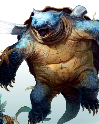 Free Fantastic monster turtle Picture for 240x320