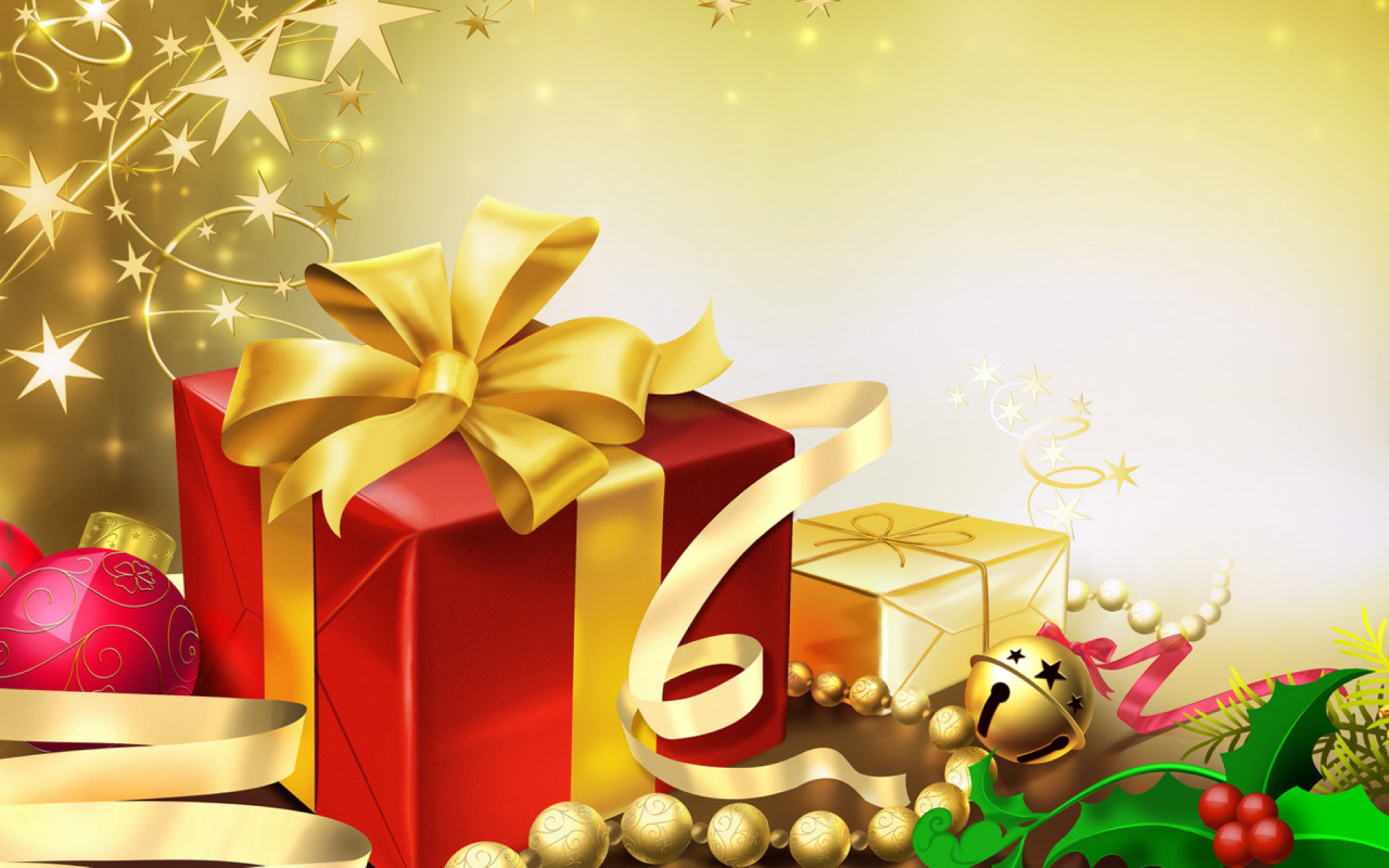 Fondo de pantalla New Year 2012 Gifts 2560x1600