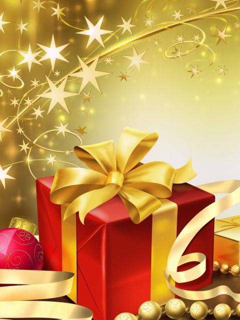 Fondo de pantalla New Year 2012 Gifts 480x640