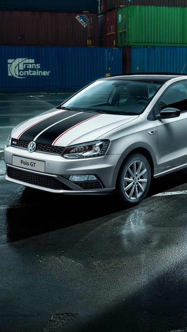 Volkswagen Polo GT in Garage wallpaper 640x1136