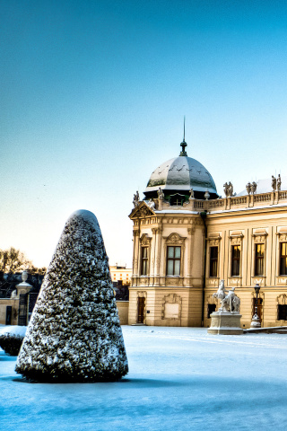 Fondo de pantalla Belvedere Baroque Palace in Vienna 320x480