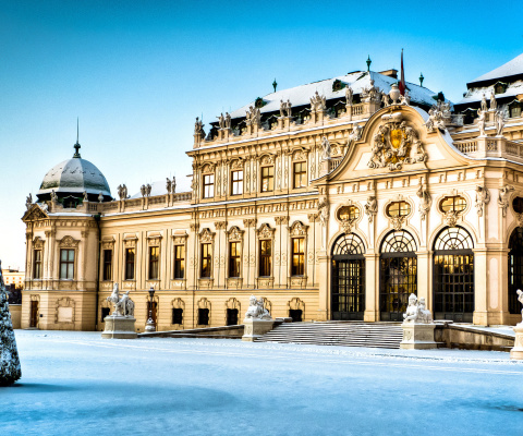 Belvedere Baroque Palace in Vienna wallpaper 480x400