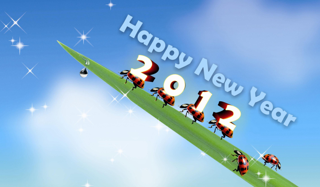 Happy New Year wallpaper 1024x600