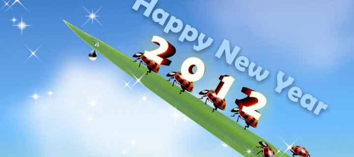 Das Happy New Year Wallpaper 720x320
