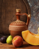 Fruits And Wine Still Life wallpaper 128x160