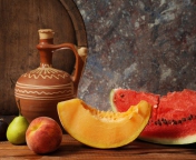 Fruits And Wine Still Life screenshot #1 176x144