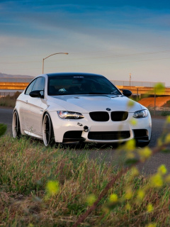 BMW M3 with Wheels 19 wallpaper 240x320