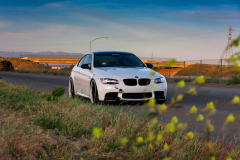 BMW M3 with Wheels 19 wallpaper 480x320