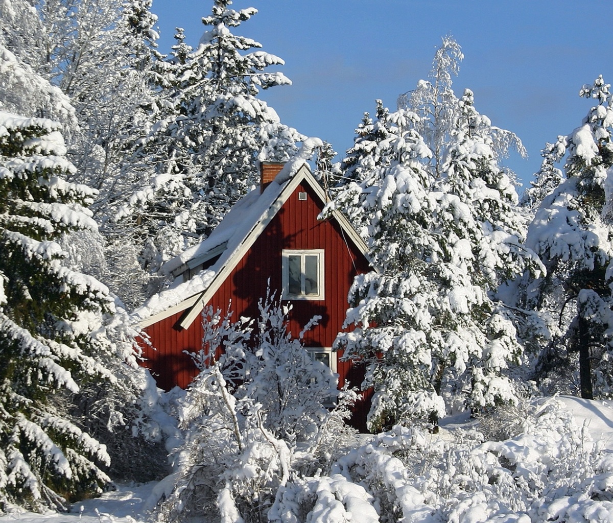 Winter in Sweden wallpaper 1200x1024