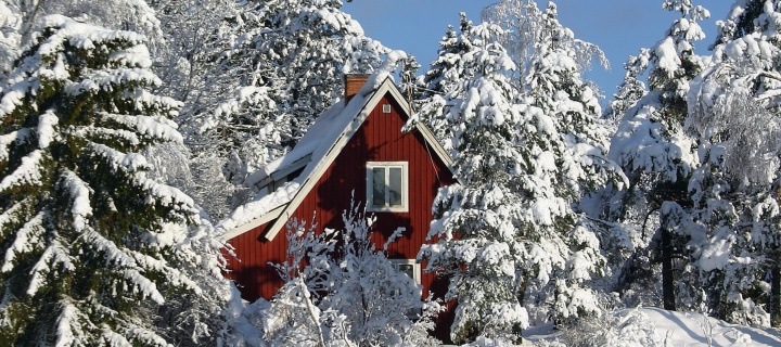 Screenshot №1 pro téma Winter in Sweden 720x320