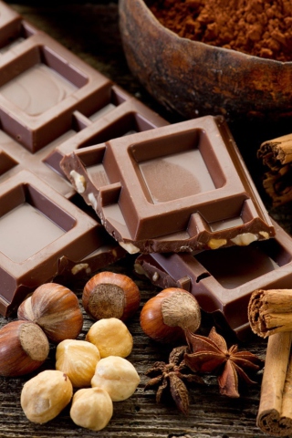 Sfondi Chocolate Nuts 320x480