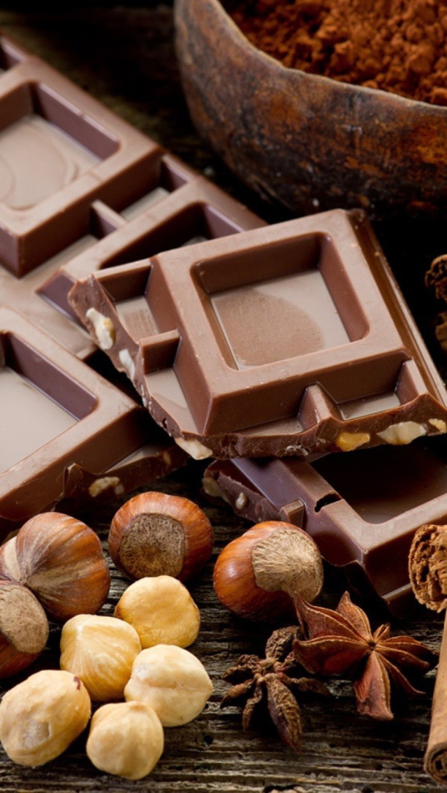 Chocolate Nuts wallpaper 640x1136