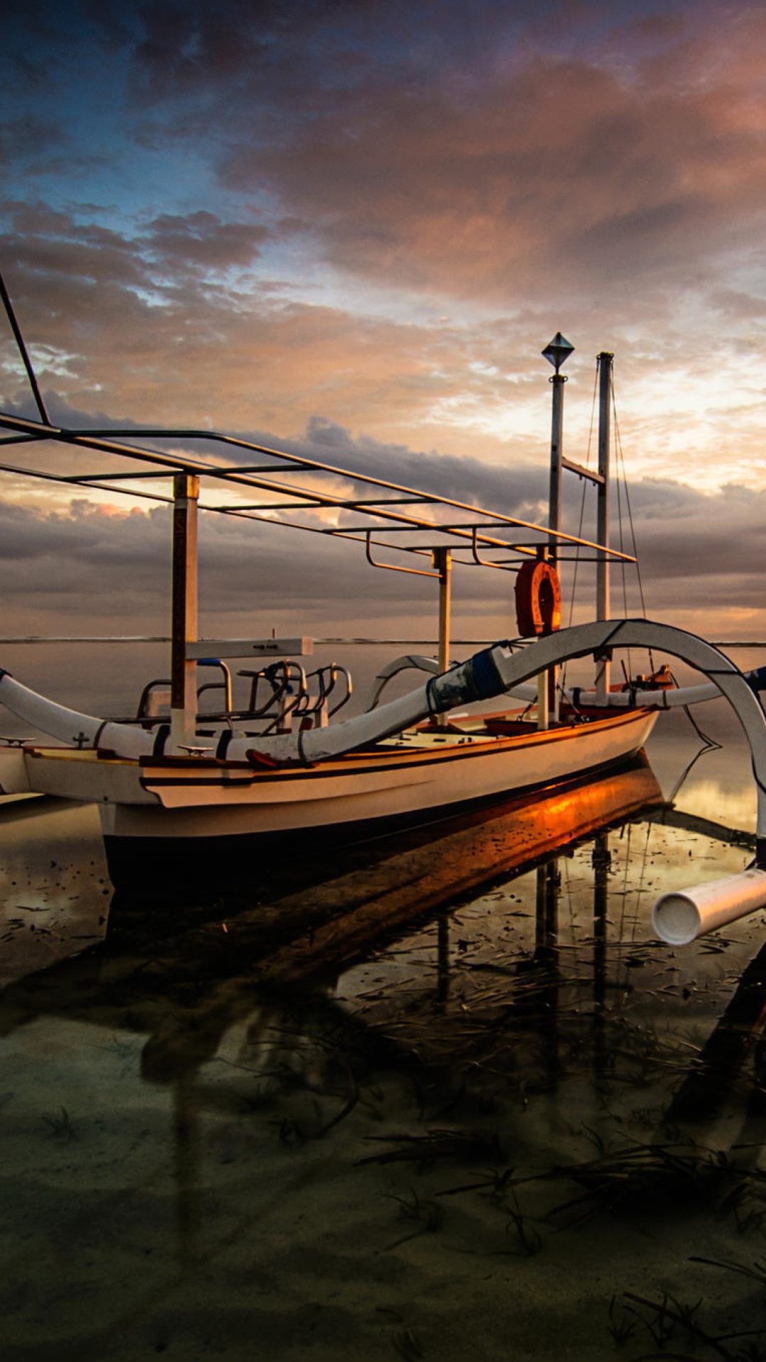 Landscape with Boat in Ocean screenshot #1 1080x1920