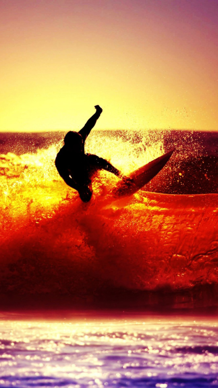 Surfing wallpaper 750x1334