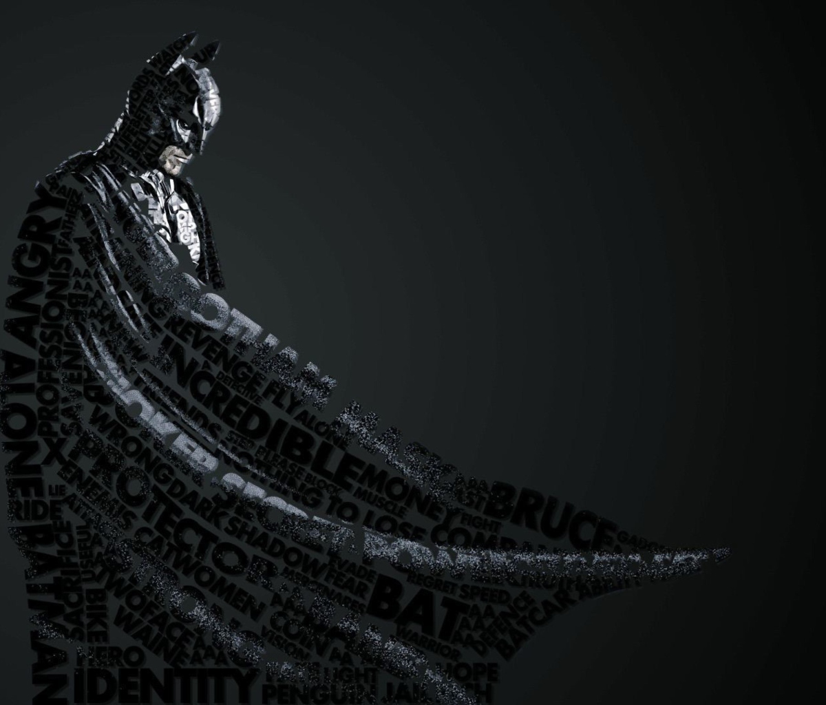 Batman Typography wallpaper 1200x1024