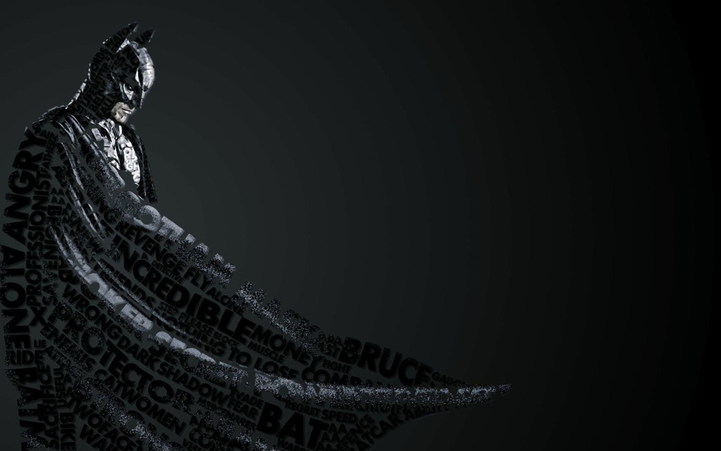 Batman Typography screenshot #1 1440x900