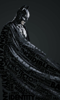 Das Batman Typography Wallpaper 240x400