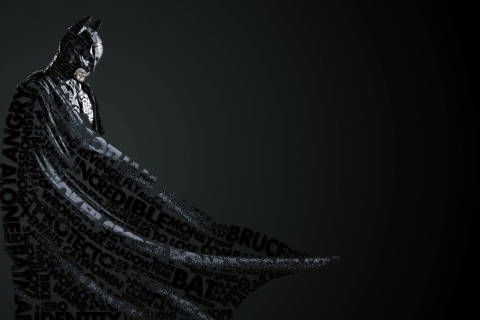 Das Batman Typography Wallpaper 480x320