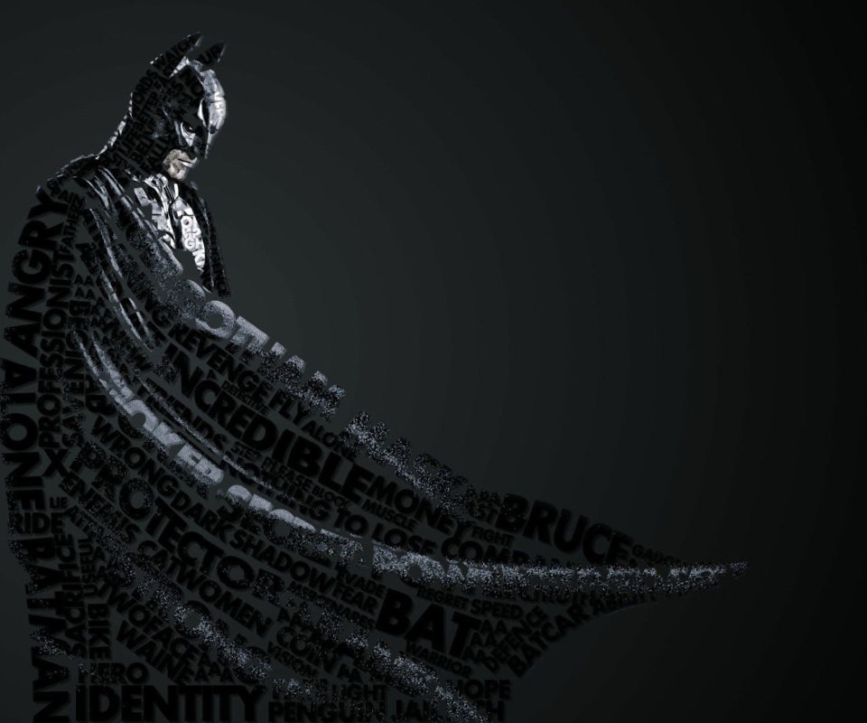 Batman Typography screenshot #1 960x800