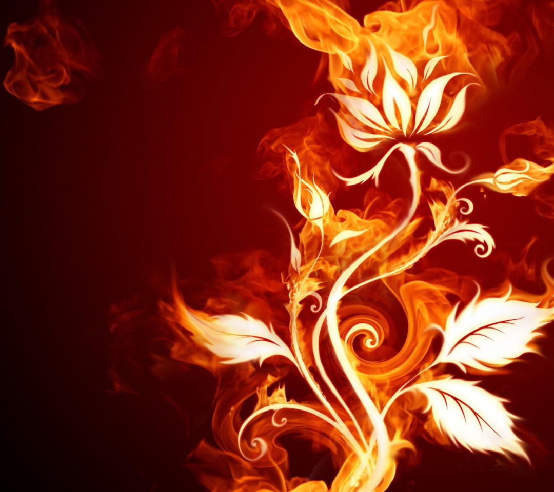 Fondo de pantalla Fire Flower 1080x960