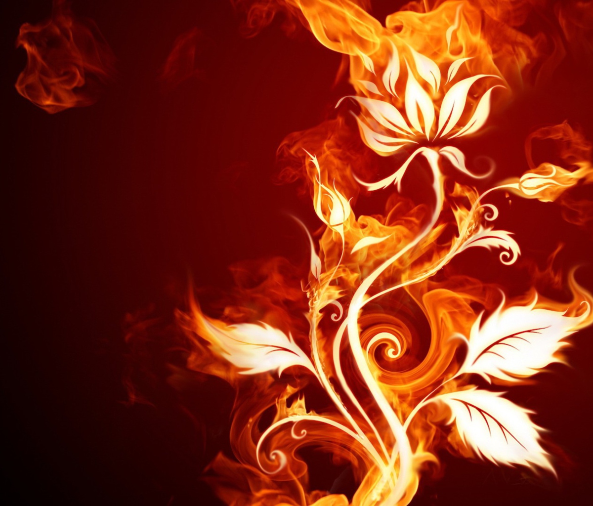 Das Fire Flower Wallpaper 1200x1024