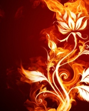 Das Fire Flower Wallpaper 176x220
