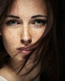 Brunette With Freckles wallpaper 128x160