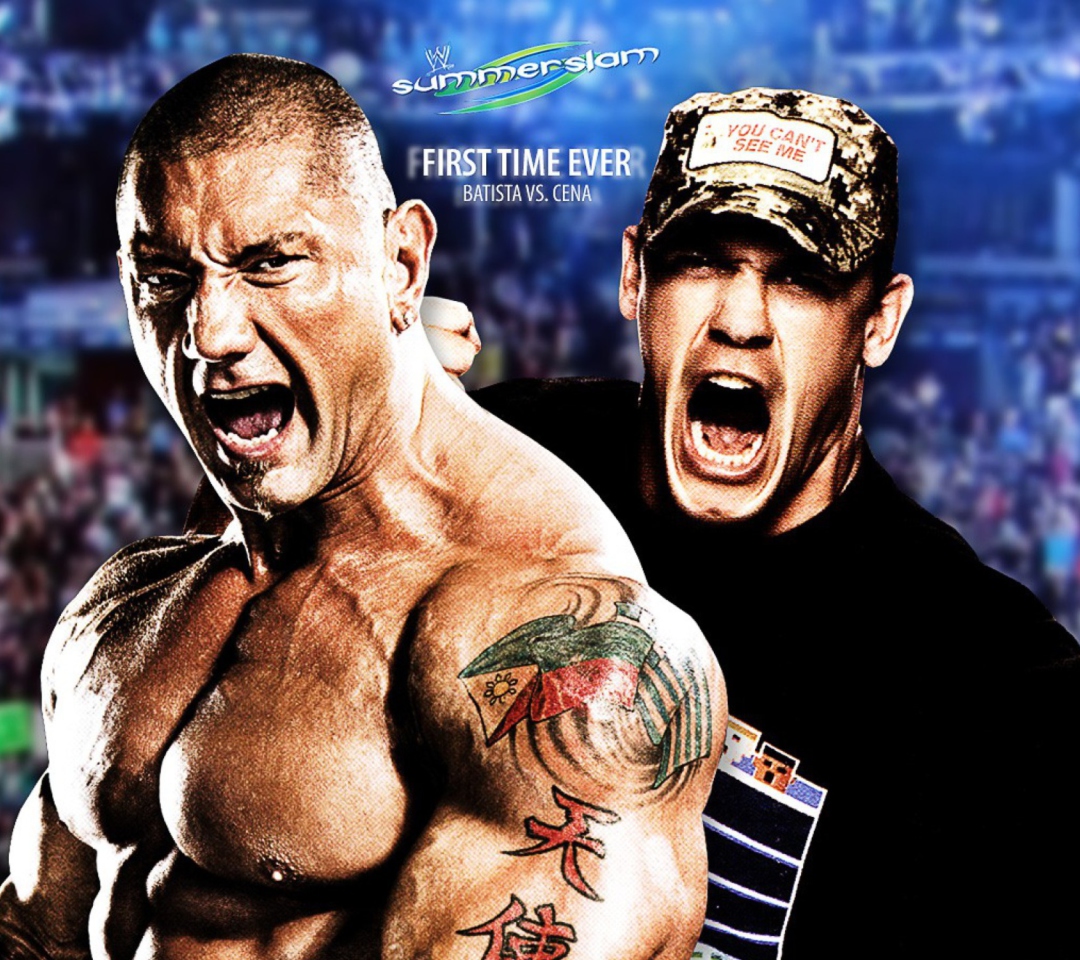 Batista Vs John Cena wallpaper 1080x960