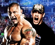 Das Batista Vs John Cena Wallpaper 176x144