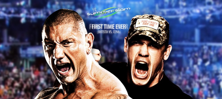 Batista Vs John Cena wallpaper 720x320