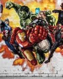 Das Marvel Comics Graffiti Wallpaper 128x160