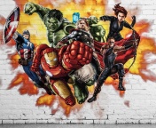 Das Marvel Comics Graffiti Wallpaper 176x144