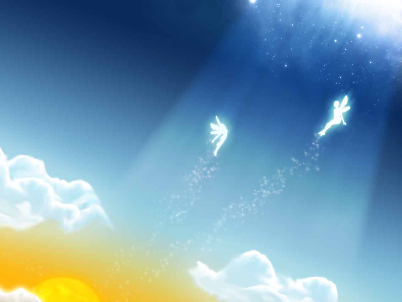 Das Angels In The Sky Wallpaper 1280x960