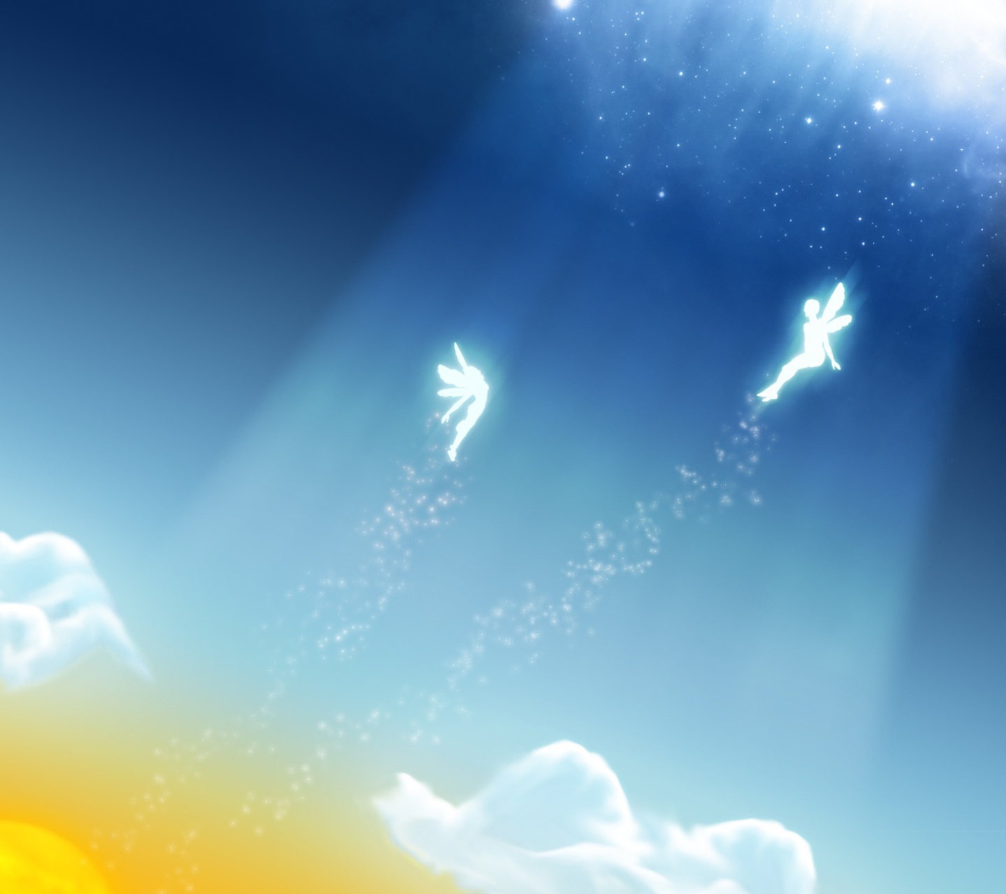 Fondo de pantalla Angels In The Sky 1440x1280