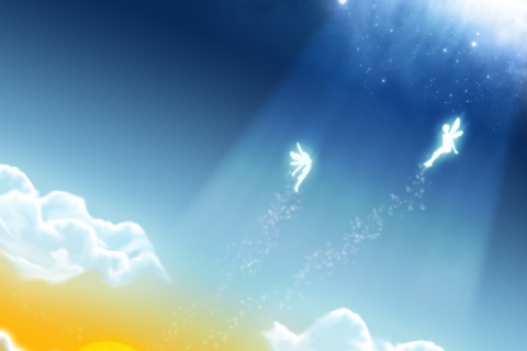 Angels In The Sky wallpaper 480x320